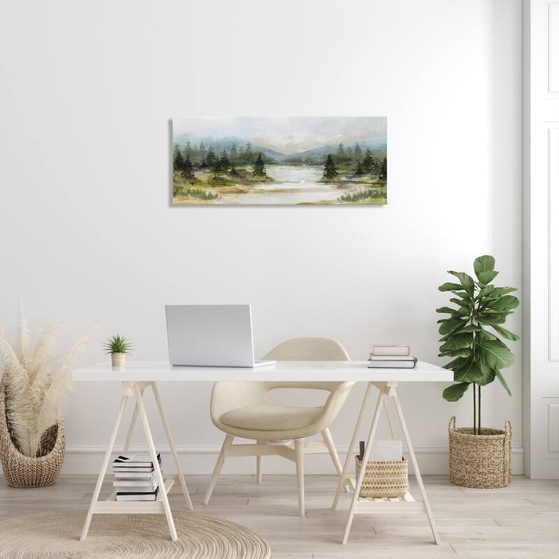 Stupell Vast Country Landscape Rural Mountains Stretched Canvas Wall Art, Design by Nina Blue