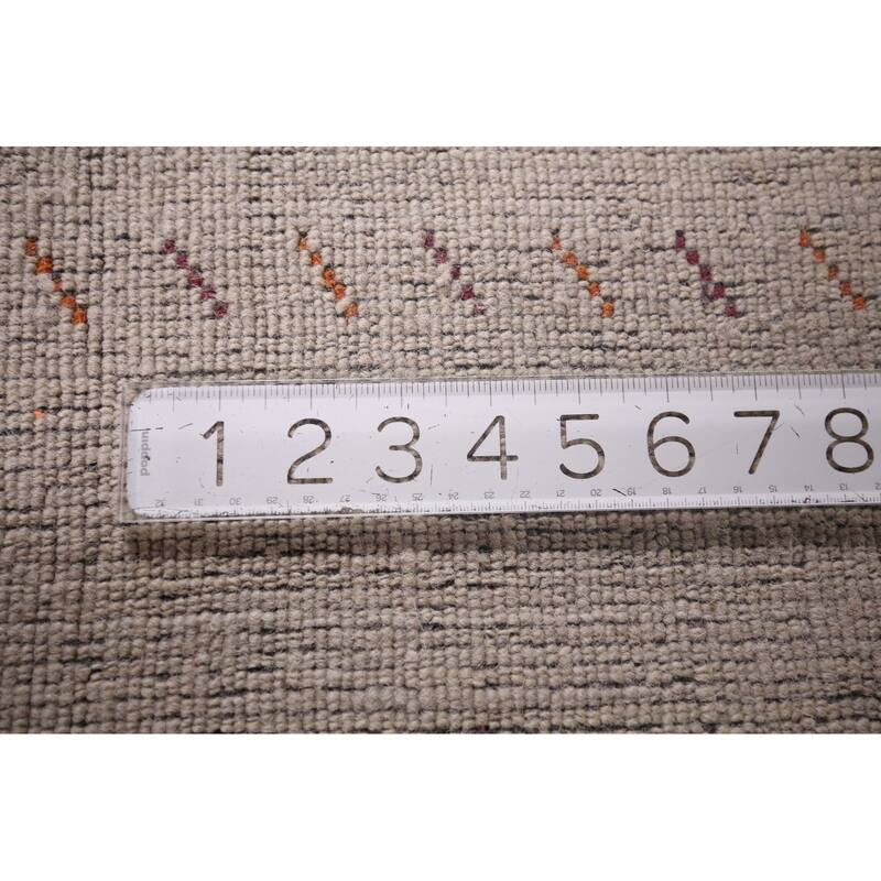 Little Animals Design Gabbeh Indian Area Rug Hand-Knotted Wool Carpet - 6'7"x 9'7"