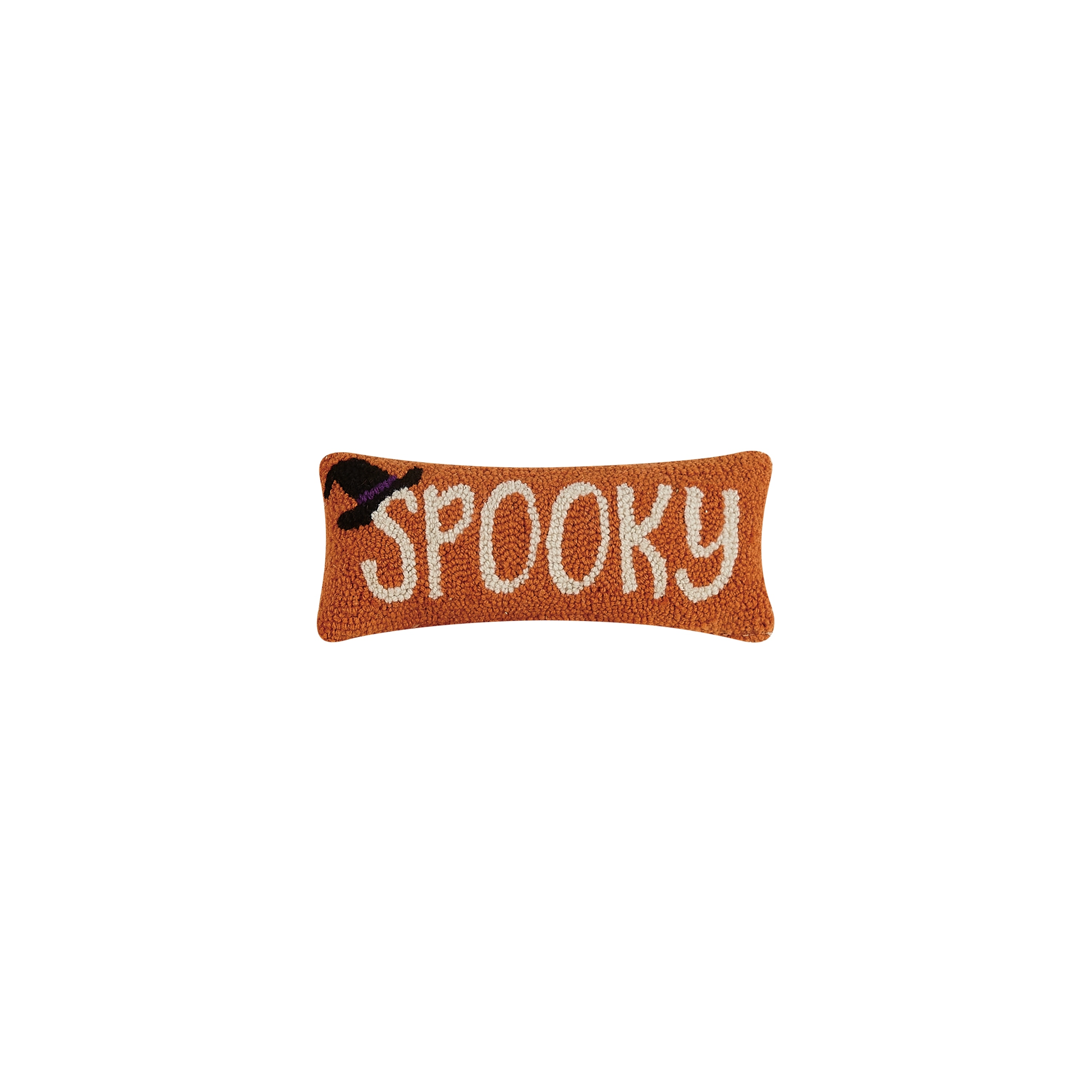 Halloween Spooky Petite-Sized Wool Hook Pillow - 5x12"