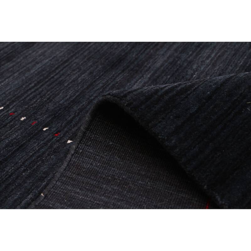 ECARPETGALLERY Hand Loomed Kashkuli Gabbeh Dark Navy Wool Rug - 4'11 x 7'10