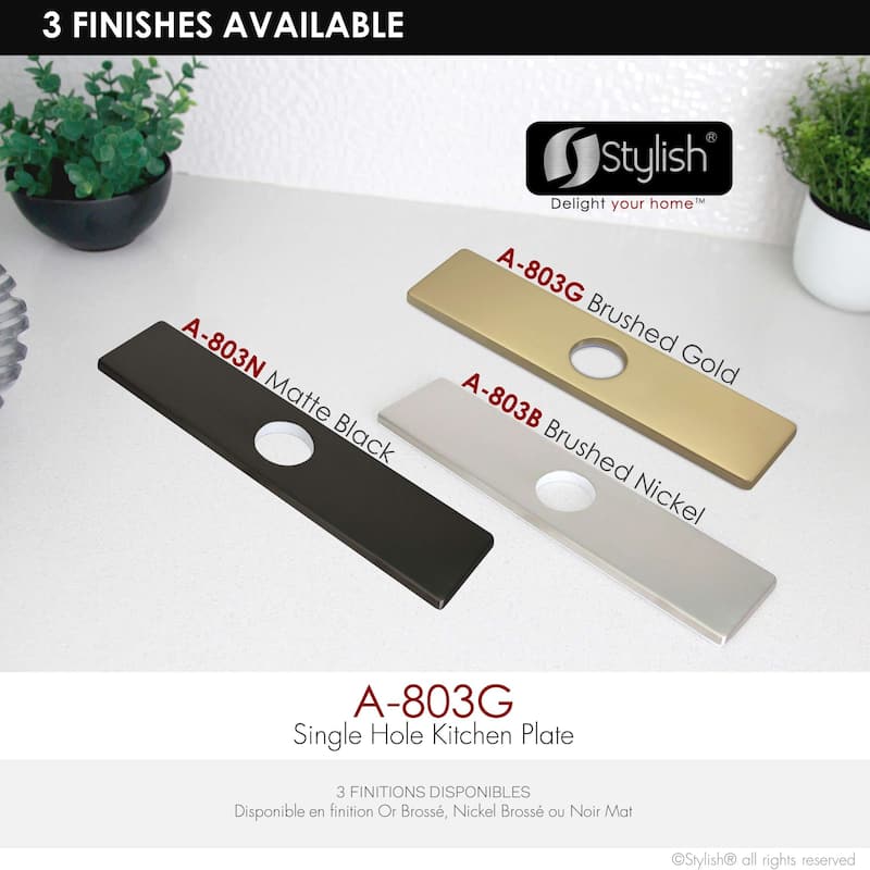 STYLISH Single Hole Kitchen Faucet Plate