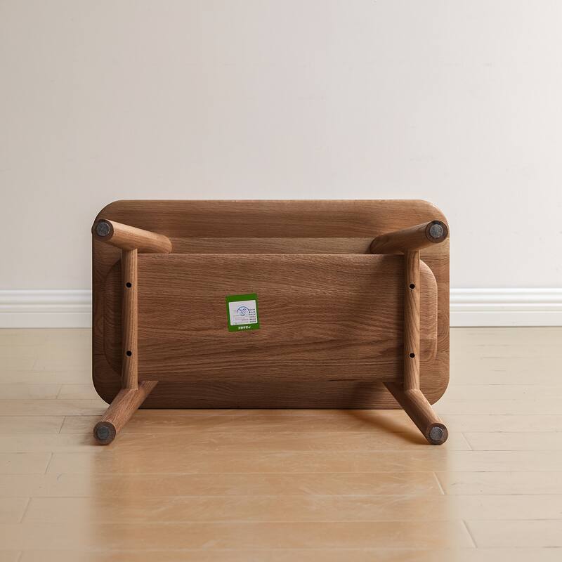 Solid Wood Shoe Stool With Cloth Hanger