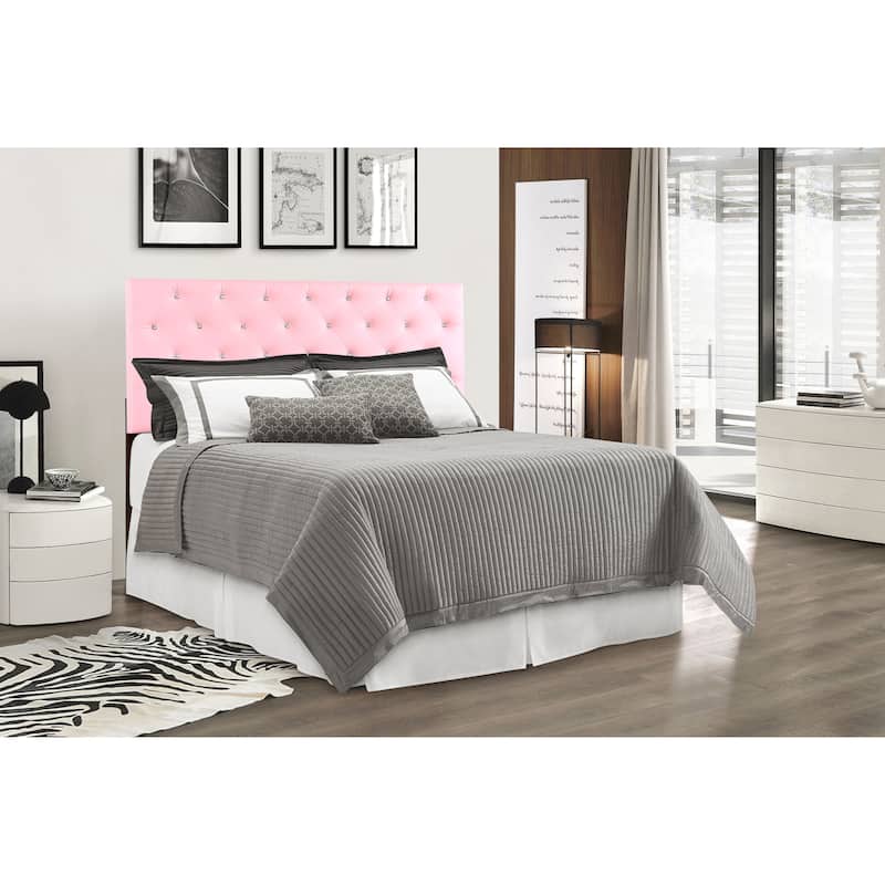 Super Nova Adjustable Jewel Tufted Headboard - Pink - Full