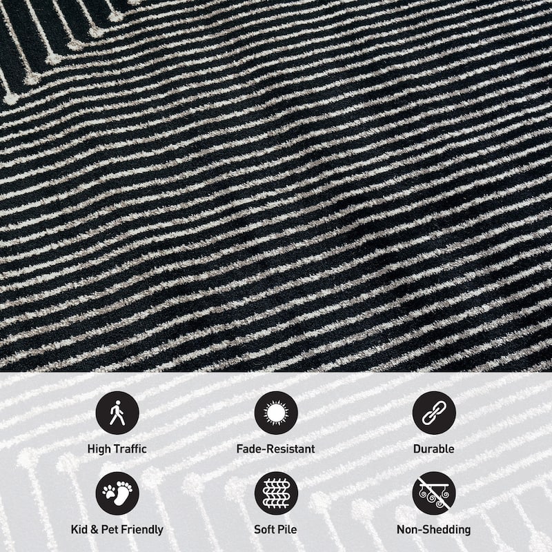 Contemporary Checkered Area Rug