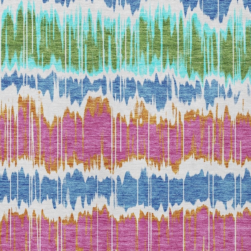 HomeRoots Striped Transitional Rectangle Outdoor Rug