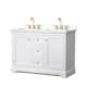 Option White / White Quartz Top / Brushed Gold Hardware