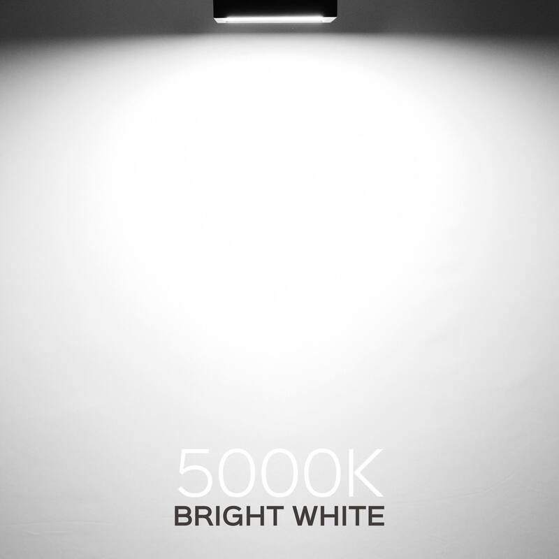 Luxrite 4 Inch Square Surface Mount LED Ceiling Light, 10W, 600 Lumens, Dimmable, Wet Rated, Energy Star, Nickel Finish