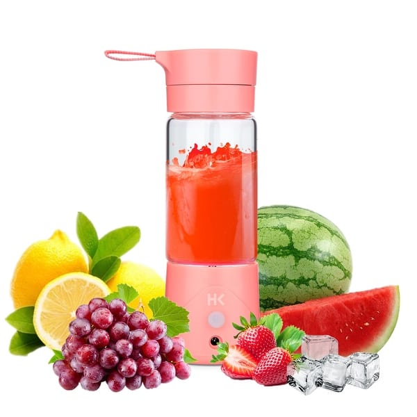 HK 380ml Rechargeable USB Juicer Cup Portable Blender Fruit Mixing