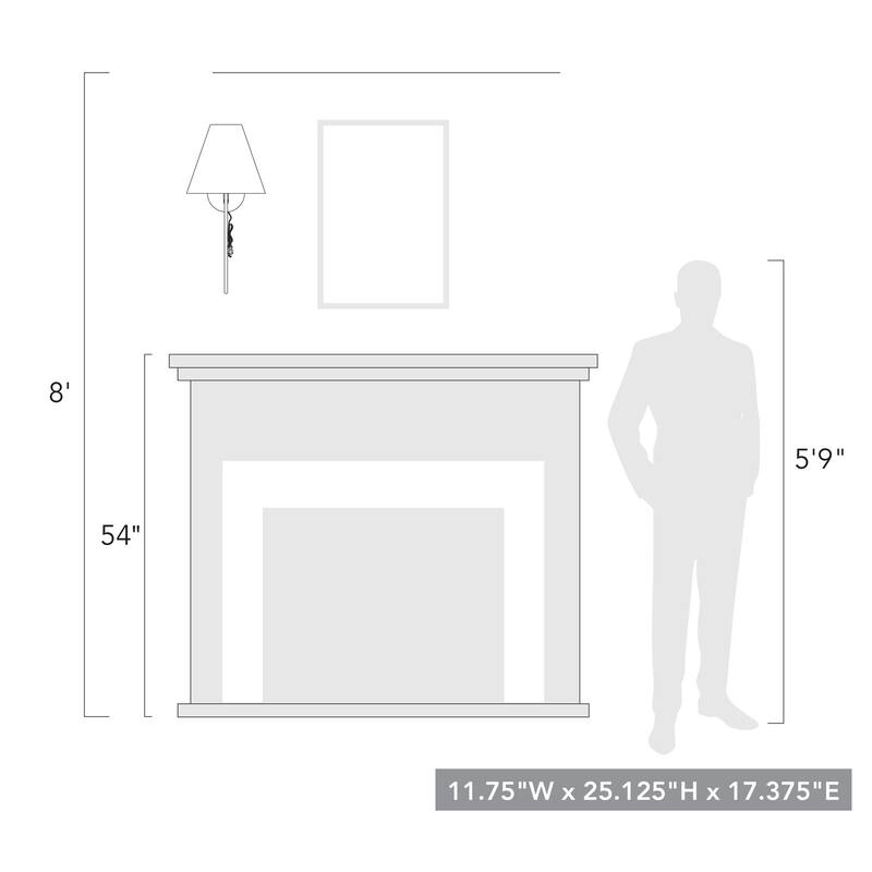 Golden Lighting 3690-A1W IL Kennedy 25" Tall Hardwired or Plug-In Wall