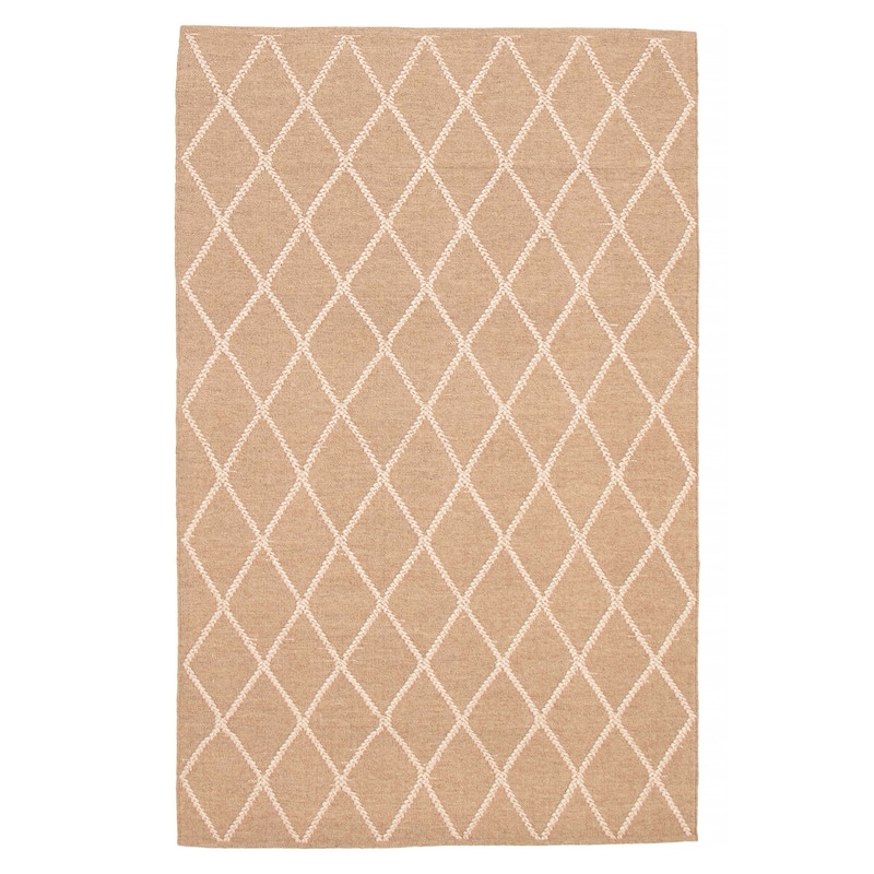 Marrakech Tan Kilim 5'1" x 8'2" - 5'1 x 8'2 - Tan - 5'1 x 8'2