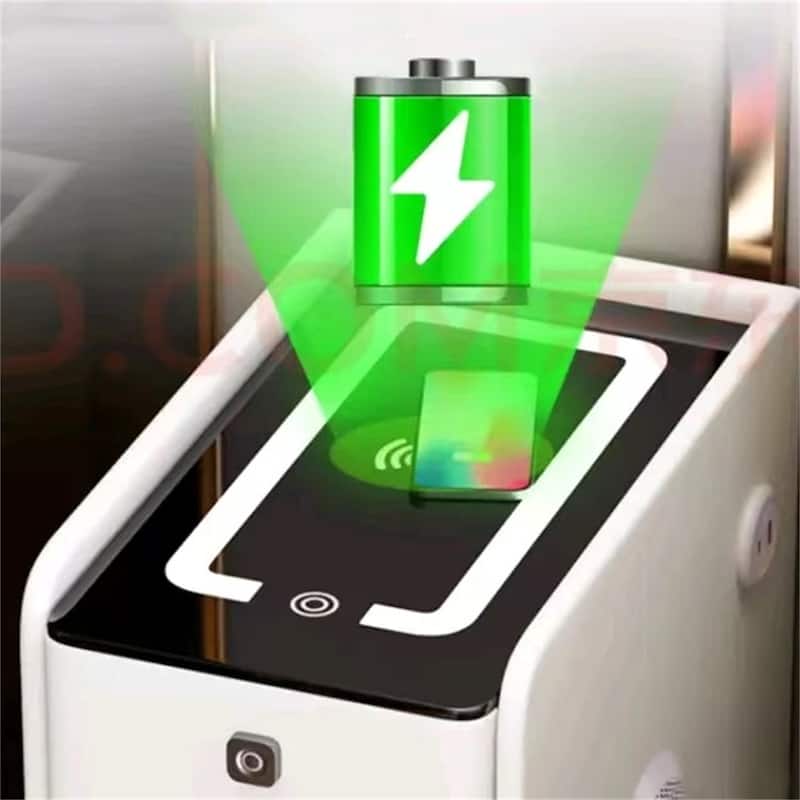 Smart Nightstand,with Charging Station Wireless & Bluetooth Speaker