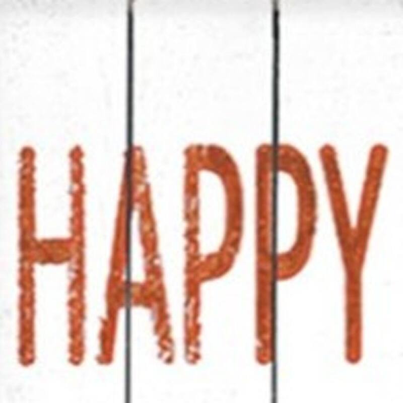 HomeRoots 72" White And Orange Solid Wood Happy Fall Porch Sign