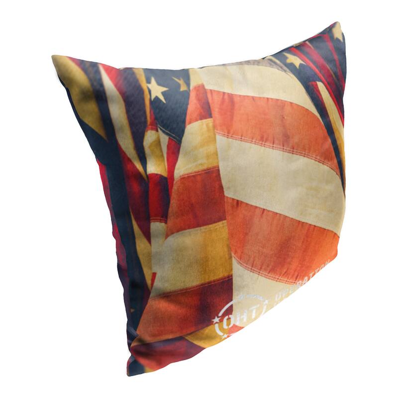 Operation Hat Trick Operation Hat Trick Vintage Flag 18 Inch Throw Pillow