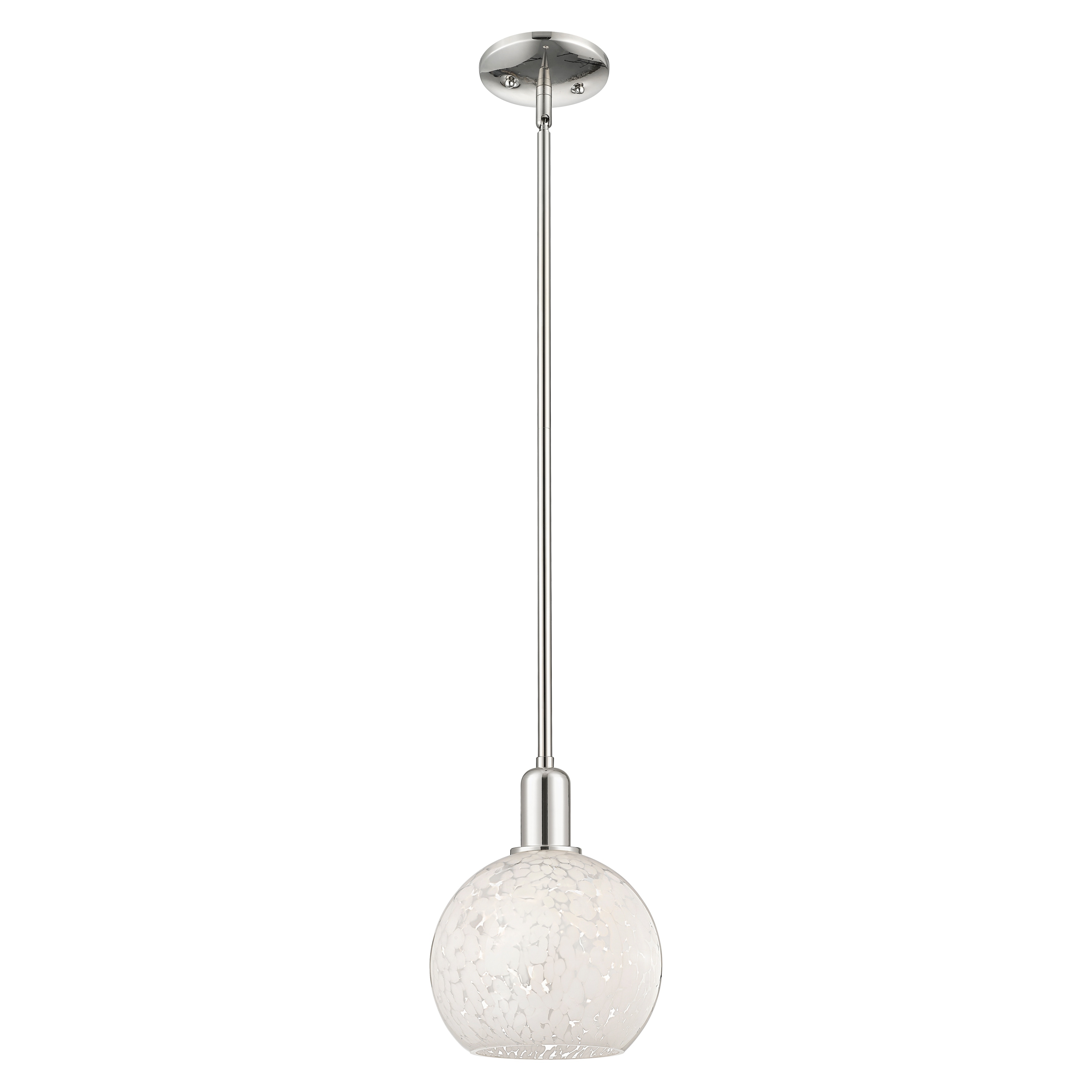 Innovations Lighting Endless Possibilities Arcadia - White Mouchette - 1 Light 8" Stem Hung Mini Pendant