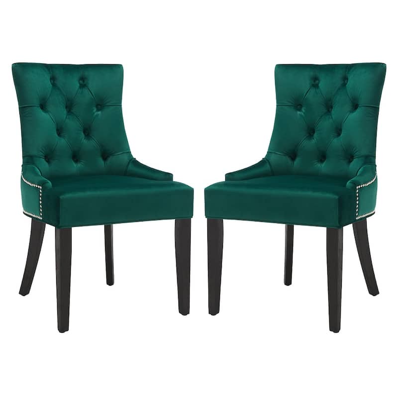 SAFAVIEH Chelsey Grey Ring Dining Chair (Set of 2) - 22" x 25.6" x 36.4" - 22"W x 25"D x 36"H