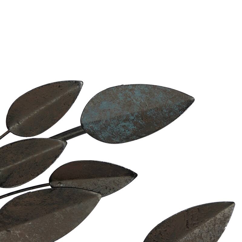 Brown Metal Leaf Home Wall Decor