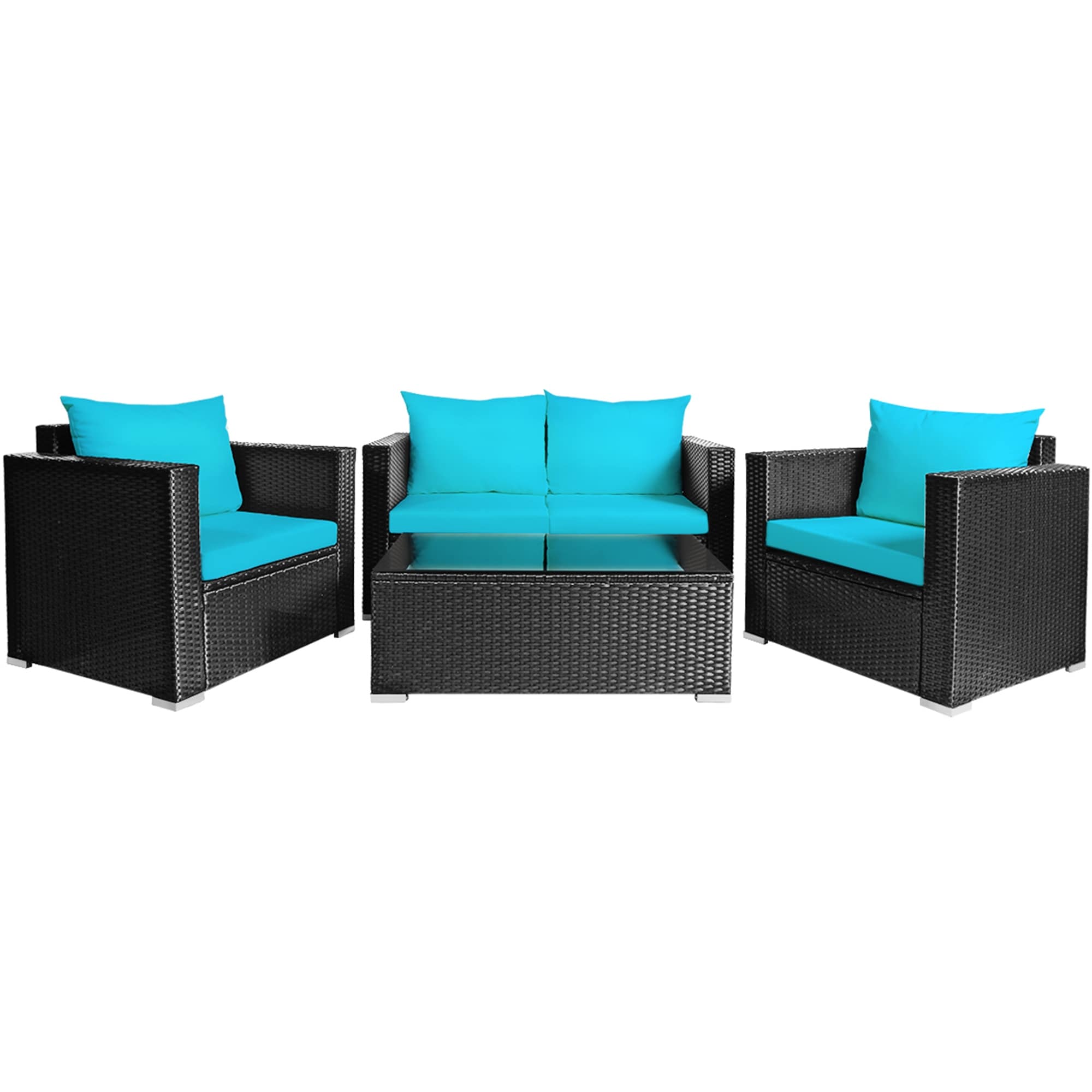 turquoise patio set