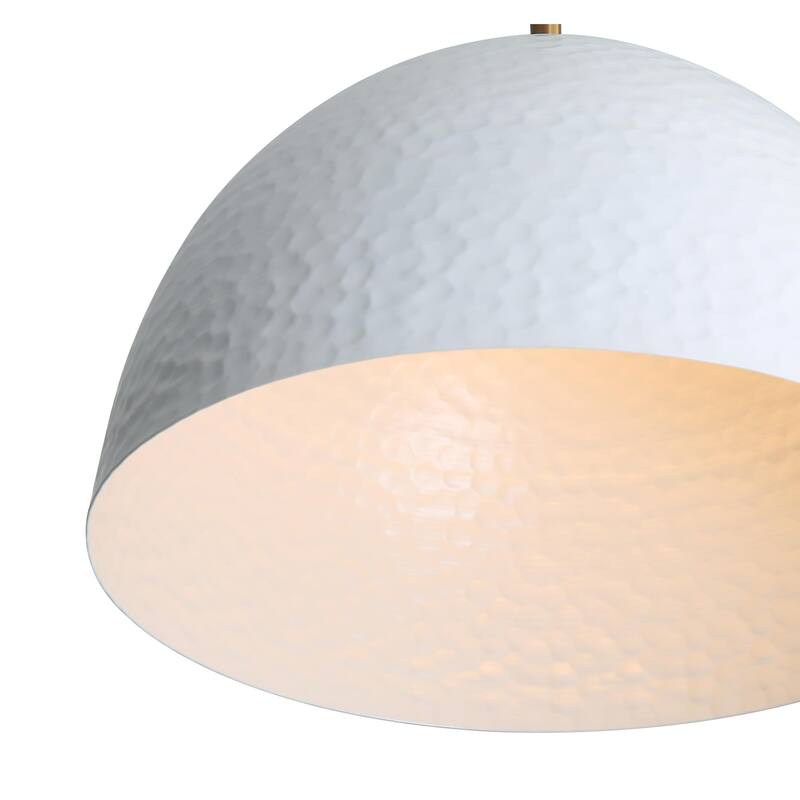 Golden Lighting Shepard 1-light Pendant in Modern Brass and Matte White shade - Large Pendant