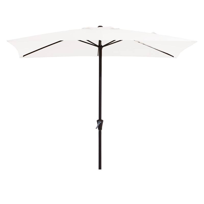 8*10ft Rectangular Patio Market Umbrella with Crank & Tilt，UV-Resistant