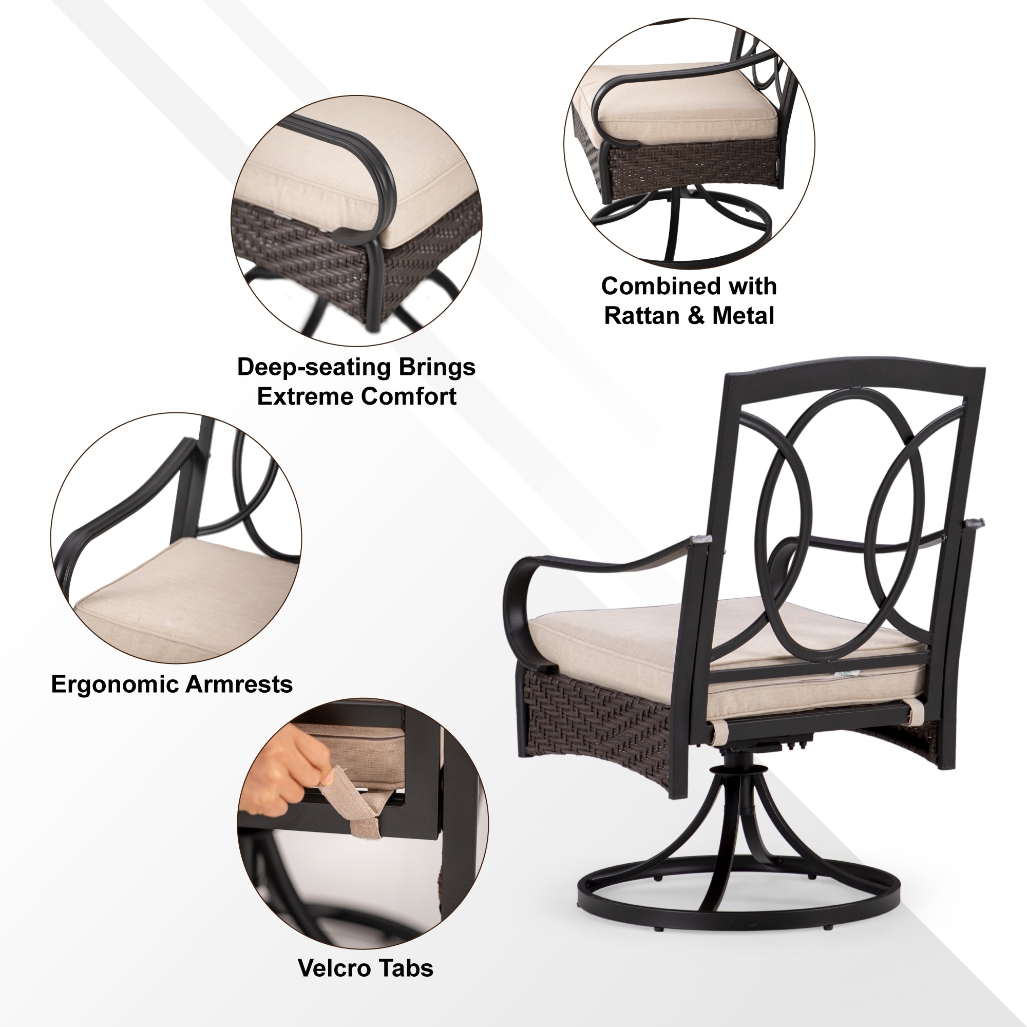 Used swivel patio new arrivals chairs