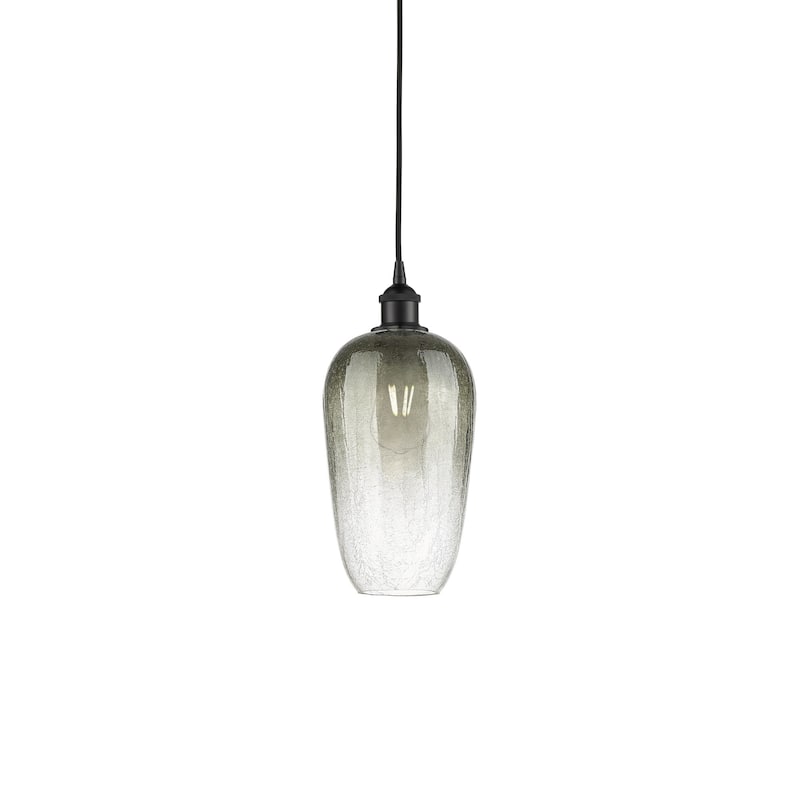Innovations Lighting 616-1P-15-7 Brookhaven Flute Pendant Brookhaven - Matte Black / Slate
