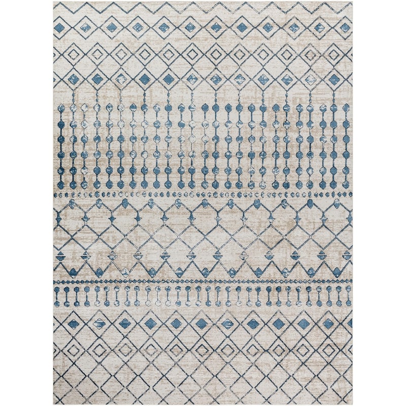 Livabliss Lavadora Bohemian Diamond Washable Area Rug