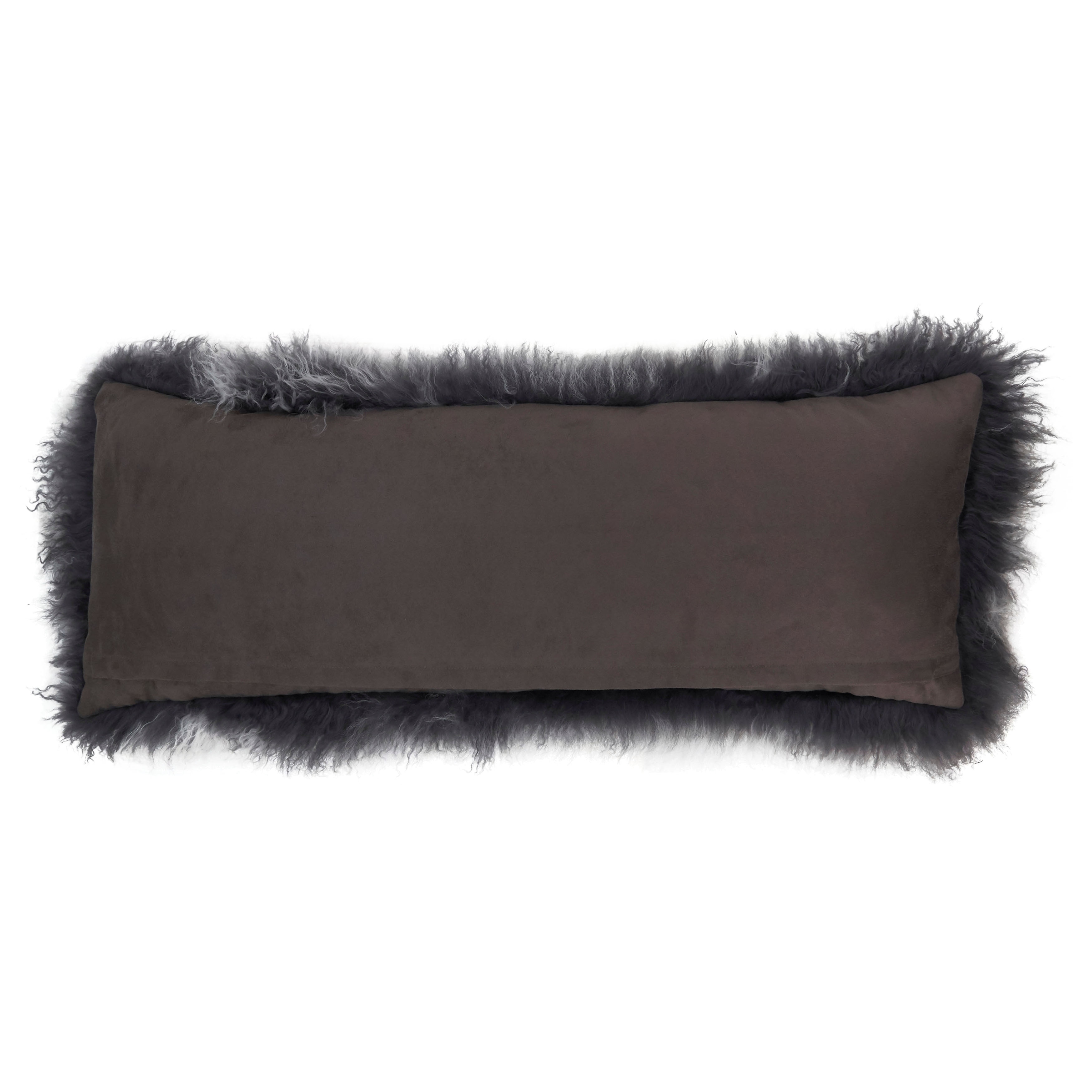 Poly filled Mongolian Lamb Throw Pillow On Sale Bed Bath