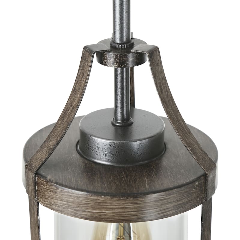 Modern Farmhouse 1-Light Pendant Light with Glass Shade for Dining Room - W6"xH10"