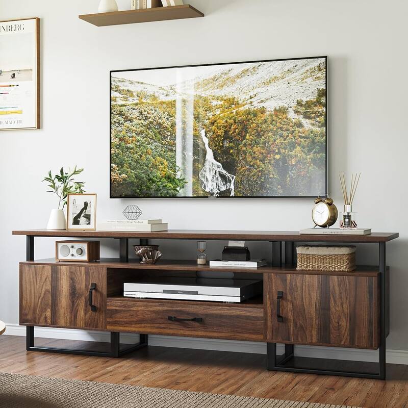 Industrial Media TV Stand Console Cabinet, Entertainment Center for Living Room - N/A