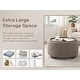 preview thumbnail 44 of 51, Huimo Modern round wooden tray Ottoman with Storage