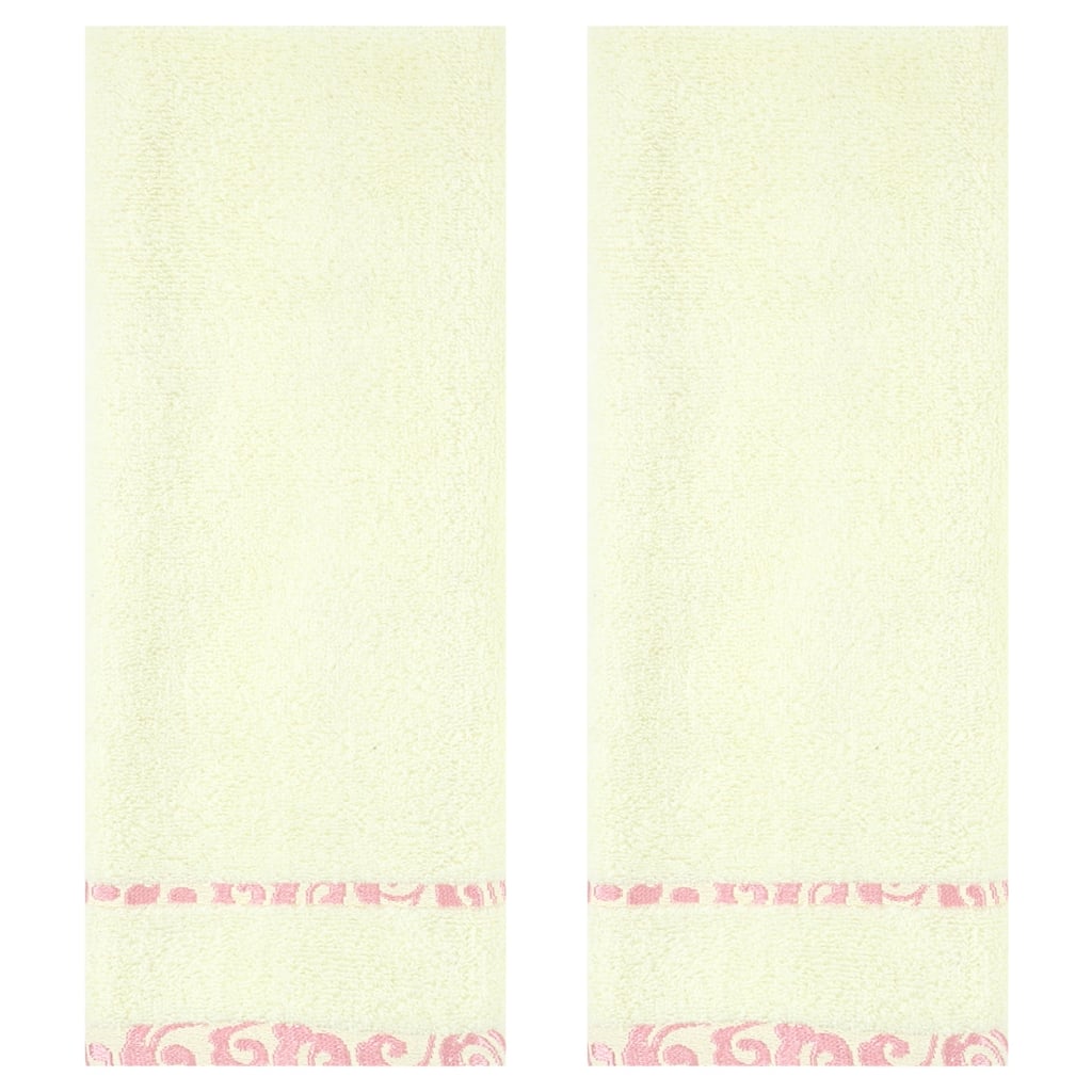 Chic Striped Hand Towel Set, Cotton Soft Comfortable Highly Absorbent Bathroom Towel for Hand Drying and Face Washing