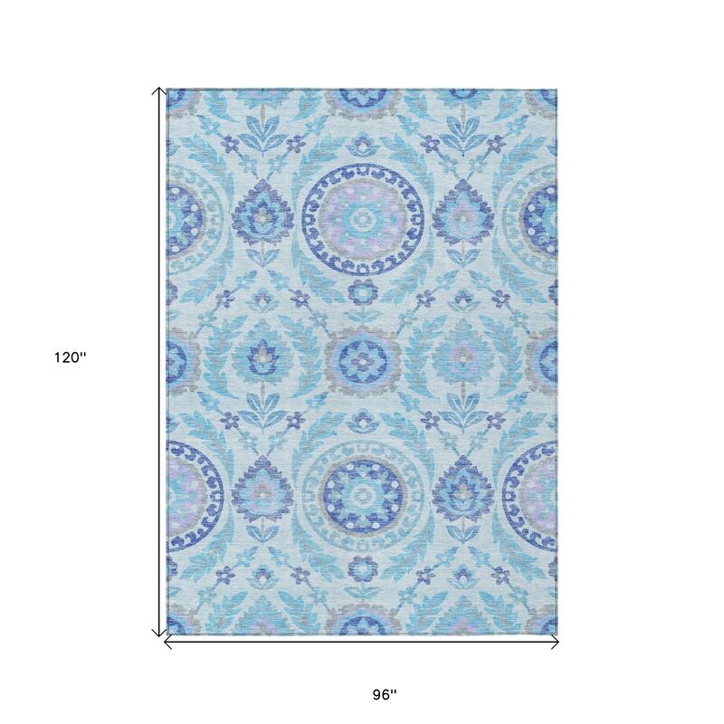 HomeRoots Floral Transitional Rectangle Outdoor Rug
