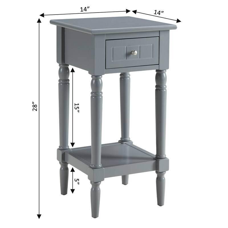 Convenience Concepts French Country Khloe 1 Drawer Accent Table with Shelf