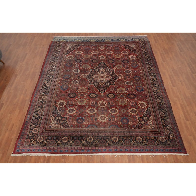 Hand Knotted Oriental 100% Wool Carpet Traditional Floral Oranges & Rust Sultanabad Area Rug - 13' 6'' X 10' 9''