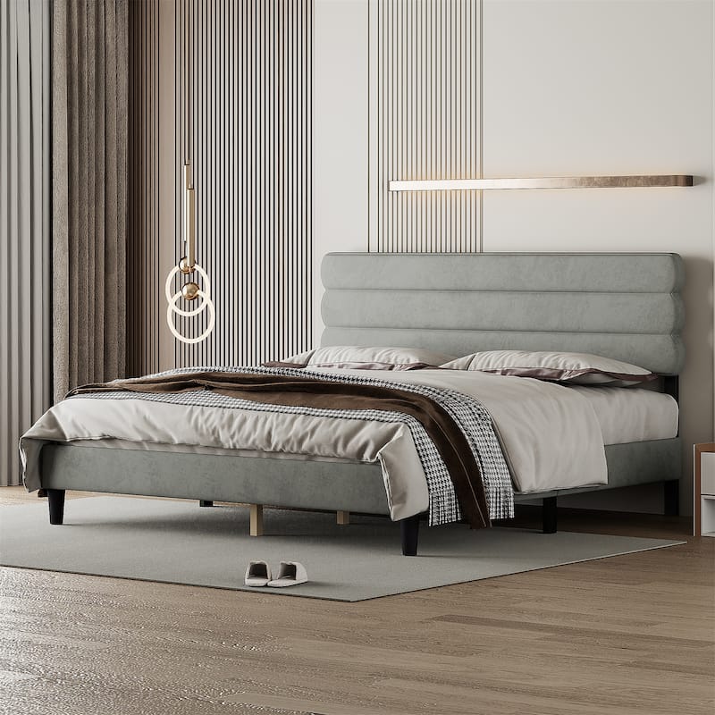 King Bed Frame with Headboard