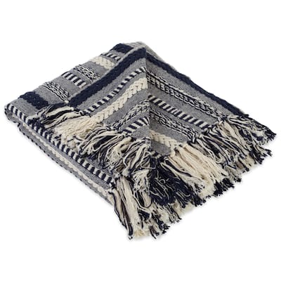 DII Braided Stripe Decorative Throw