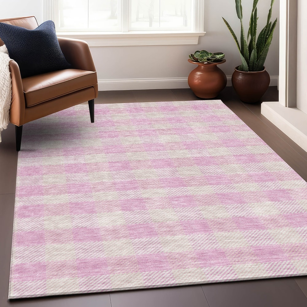 Premium Washable Super Soft Plaid Mayfield Rug