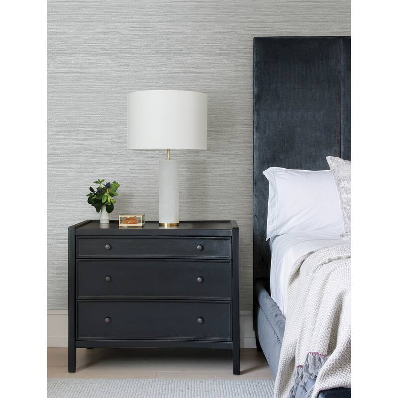 Advantage Hazen Grey Shimmer Stripe Wallpaper