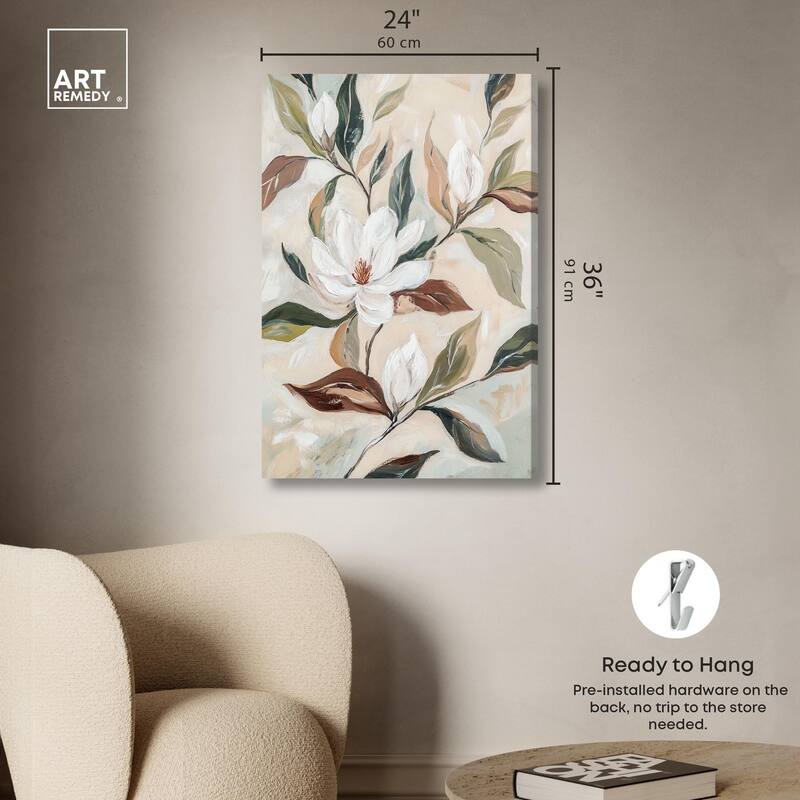 Soft Magnolia I Canvas by Art Remedy, Gallery Wrapped