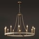 preview thumbnail 5 of 24, Acroma 12-light Farmhouse Modern Wagon Wheel Chandelier Candle Dining Room Lighting - 34''