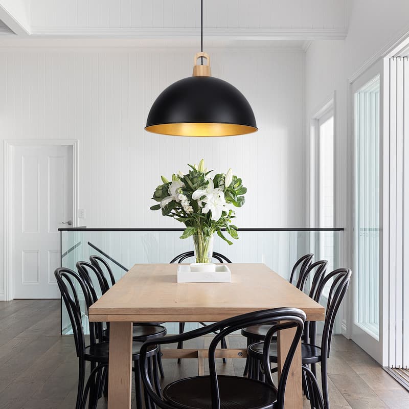 1 - light Industrial Dome Pendant Modern Hanging Lamp for Dining Room Living Room Foyer