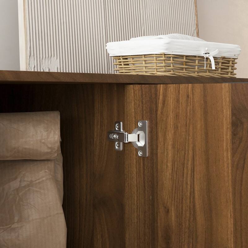 Wood 55.1" Fluted Buffet Cabinet, Credenza with Adjustable Shelves for Stylish Storage and Organization