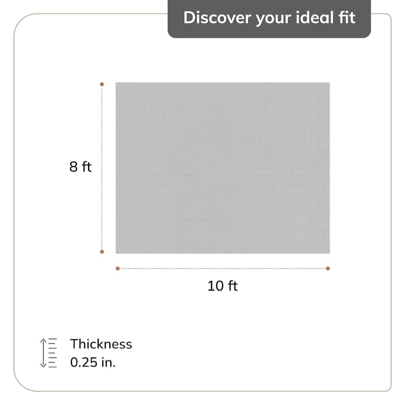 Jani Premium All-Surface Non-Slip 5' x 8', Gray/Tan, Rectangle Rug Pad - Extra Strong, Protective, Anti-Slip for Hardwood Floors
