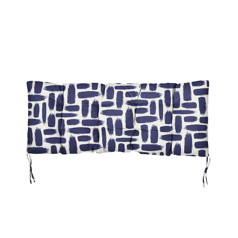 Sorra Home Baja Nautical Indoor/Outdoor Tufted Bench Cushion
