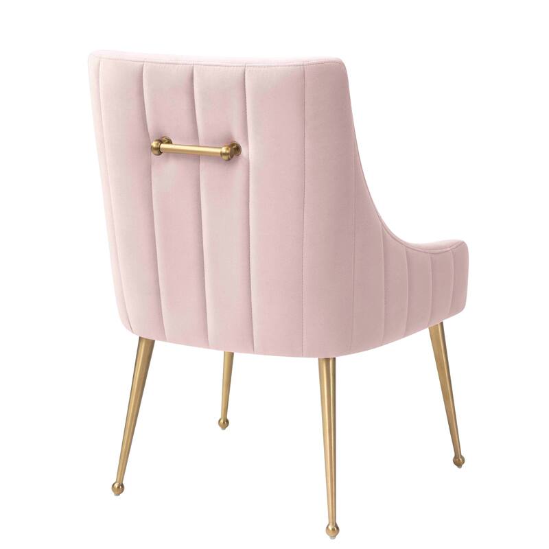 Irina Dining Chair Modern Easy Clean Velvet Upholstered Side Chair with Brushed Gold Leg