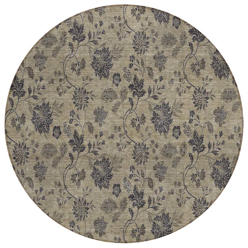 HomeRoots Floral Transitional Rectangle Outdoor Rug