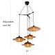 preview thumbnail 10 of 8, Cascade 4-Light Cluster Pendant Light Natural Rattan Shade Coastal Chic Chandelier in Matte Black - 35 Wide