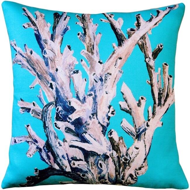 Ocean Reef Throw Pillow - Feather Down