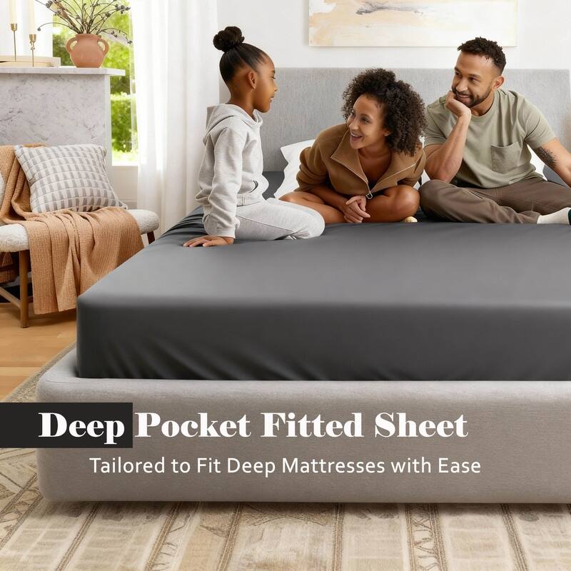 Superior Egyptian Cotton 650 TC Extra Deep Pocket Fitted Sheet