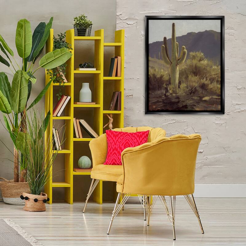 Stupell Bold Cactus Mountain Overlook Framed Floater Canvas Wall Art Design By Paco Young